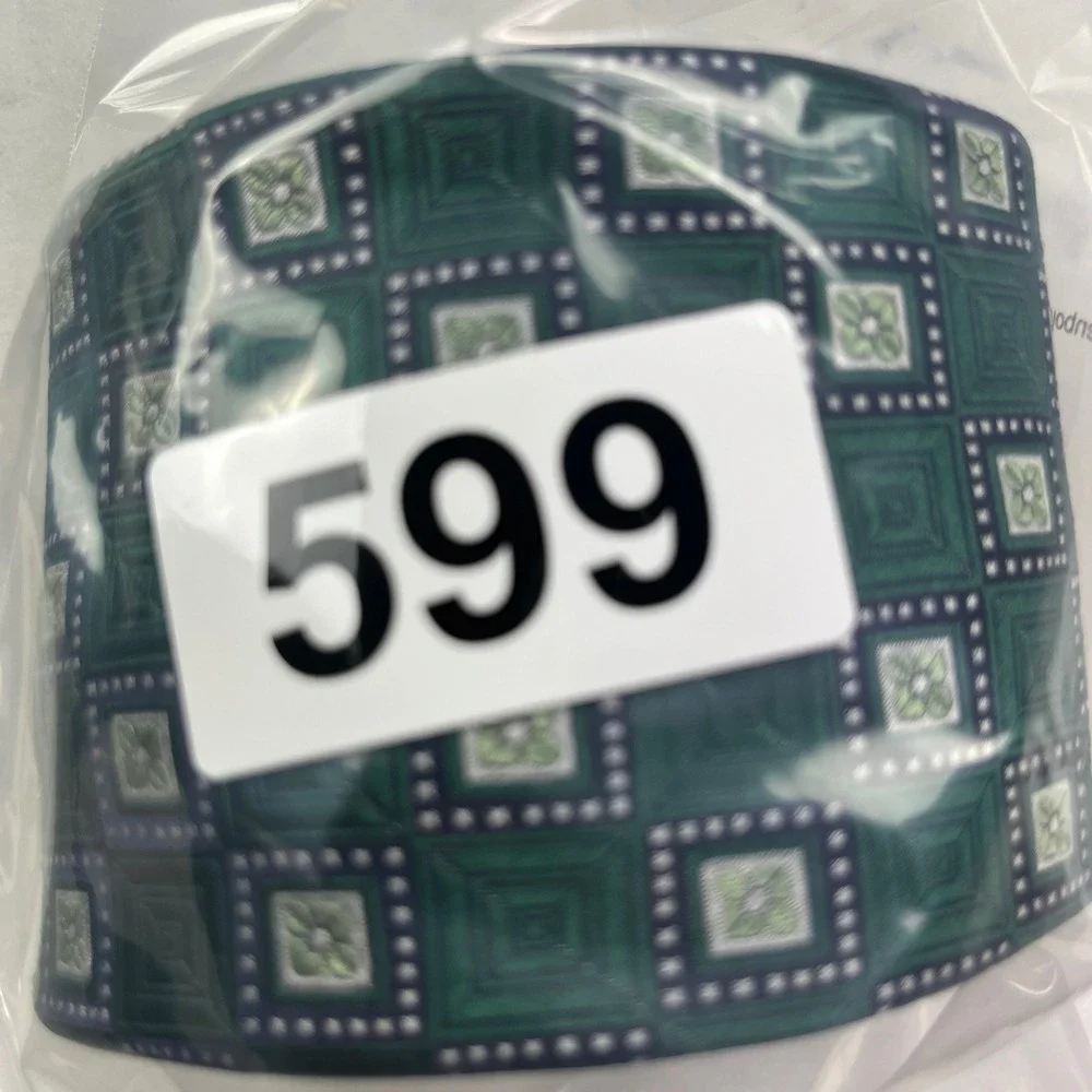 Robert Talbott Mens 100% Silk Tie Green Geometric Woven Designer Necktie
